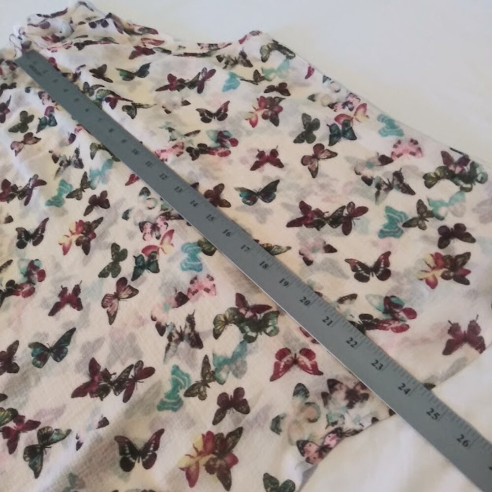 No Boundaries women's size L (11-13) multicolored butterfly print woven tank top - Picture 10 of 16
